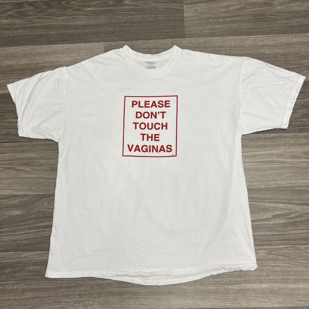 Vagina Security Parody Shirt Mens 2XL XL White Comedy‎ Saying Meme Text Beer Bar
